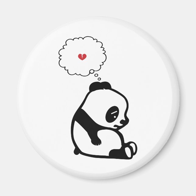 Sad Panda Magnet (Front)