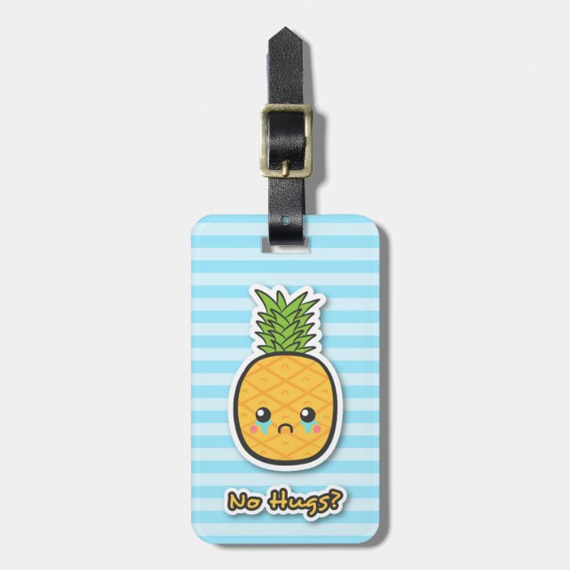 Sad Pineapple that gets no hugs Luggage Tag (Front Vertical)