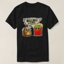 Sad Potato and Fries Funny Cartoon Art