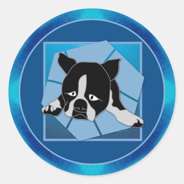 Sad Puppy Classic Round Sticker (Front)