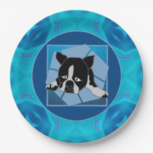Sad Puppy Paper Plate