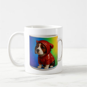 Sad Puppy Rainbow Hoodie  Coffee Mug