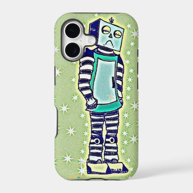 Sad Robot iPhone Case (Back)