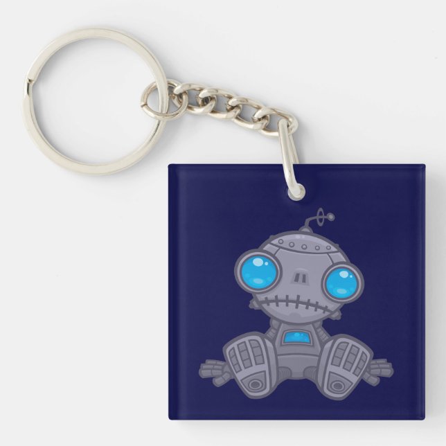 Sad Robot Key Ring (Front)