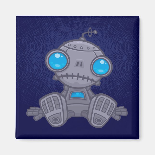 Sad Robot Magnet (Front)