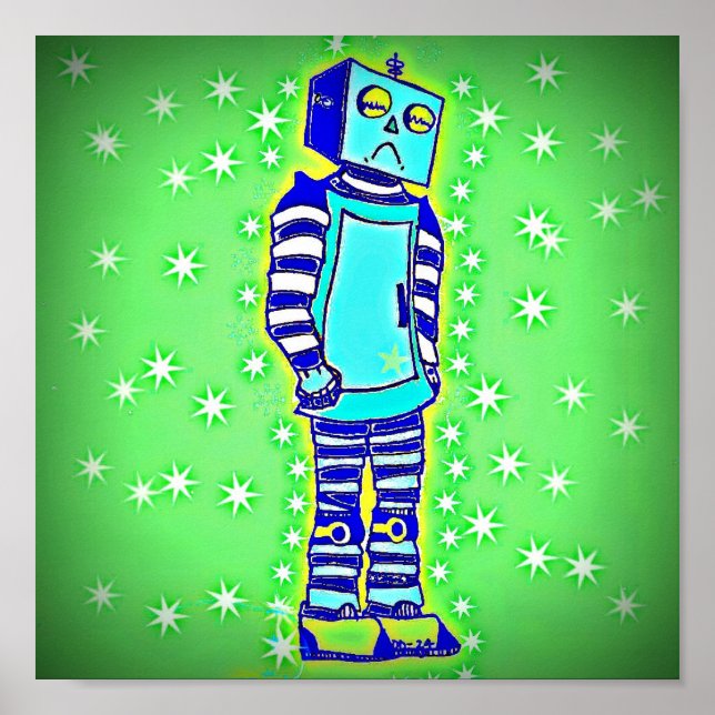 Sad Robot Poster (Front)