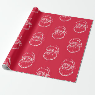 Sad Santa Christmas Wrapping Paper
