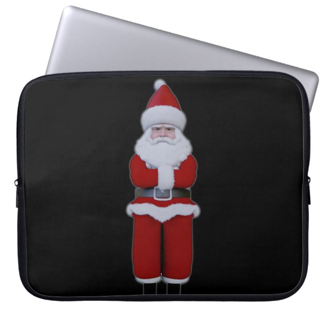 Sad Santa Disappointed Christmas Happy Holidays Laptop Sleeve (Front)