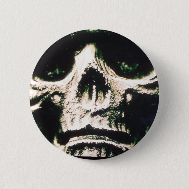 Sad Skull 6 Cm Round Badge (Front)