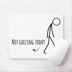 Sad Stickman for Golfer Mouse Pad