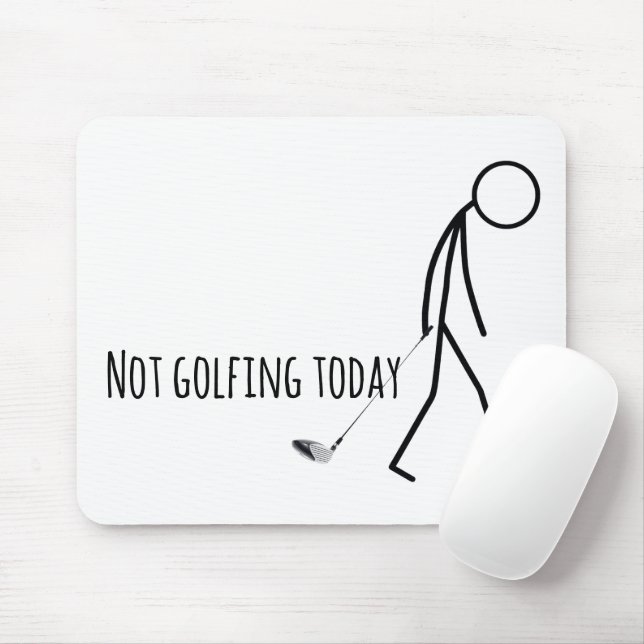 Sad Stickman for Golfer Mouse Pad (With Mouse)