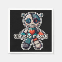 Sad VOODOO Doll Bear UNLUCKY in LOVE