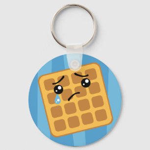 Sad Waffle Key Ring