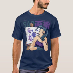 Sad woman Anime Japanese manga Kawaii otaku T-Shirt