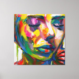 sad women canvas print