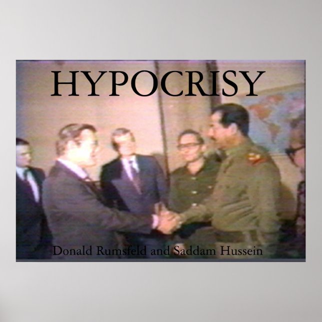 Saddam and Rummy Make a Deal Poster (Front)