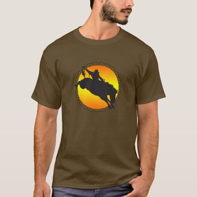 Saddle Bronc Sunset T-Shirt (Front)