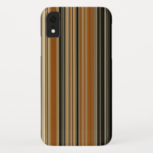 Saddle Brown and Black Striped Pattern Case-Mate iPhone Case
