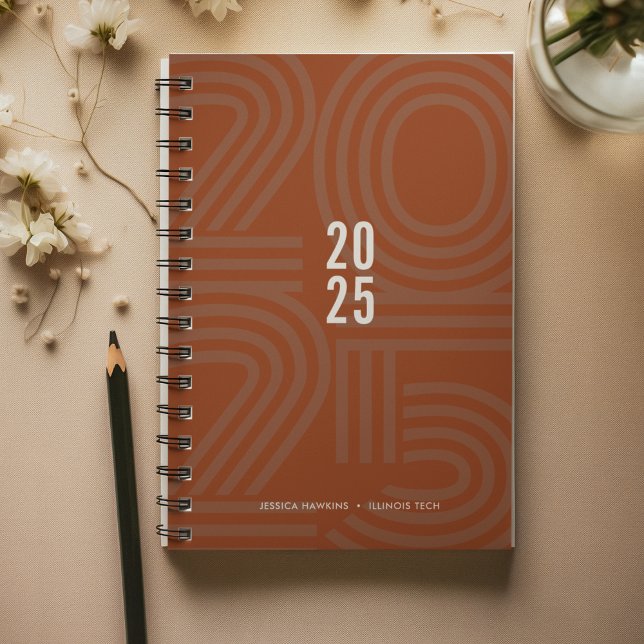 Saddle Brown Blocked Spiral Weekly Planner (Creator Uploaded)