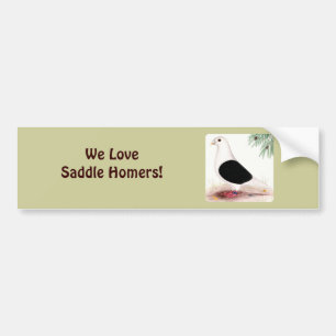 Saddle Homer Pigeon Bumper Sticker