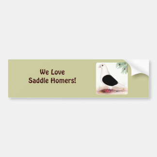Saddle Homer Pigeon Bumper Sticker