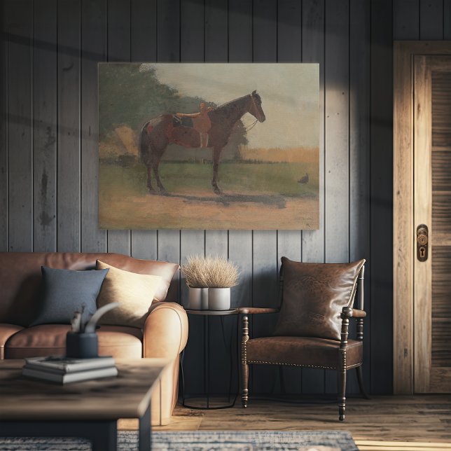 "Saddle Horse in Farm Yard" by Winslow Homer Canvas Print (Creator Uploaded)