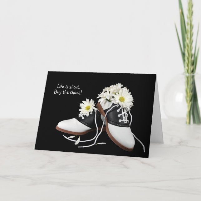 Saddle Shoes and Daisy Birthday humor Card (Front)