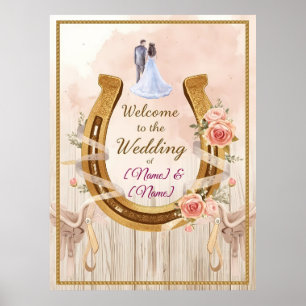 Saddle & Sparkle – Western Wedding Posters & Signa