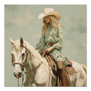 Saddle Stitched Splendour: Cowgirl Wall Art