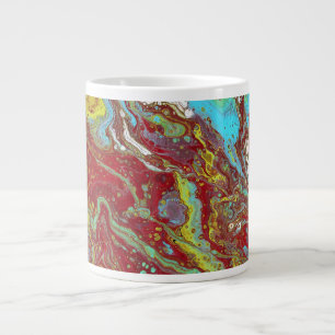 Saddle Up 1 Unique Blue Red Abstract Mug