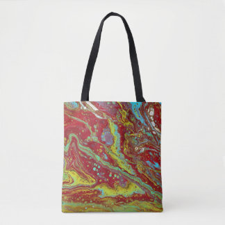Saddle Up 3 Free Form Psychedelic Tote Bag