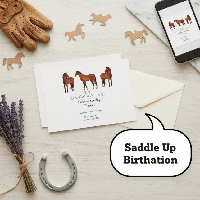 Saddle Up Birthday Invitation (Saddle Up Birthday Invitation)