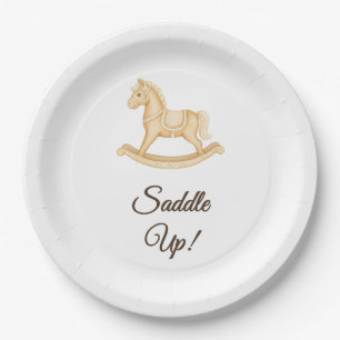 "Saddle Up" Boho Western Baby Shower Paper Plate