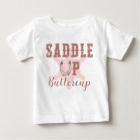 Saddle Up Buttercup Pink Western Birthday Tee