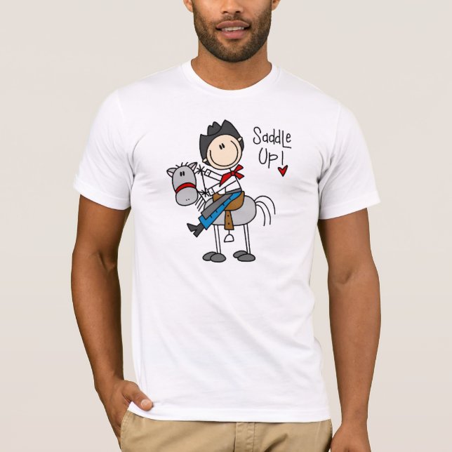 Saddle Up! Cowboy Stick Figure Shirt (Front)