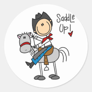 Saddle Up Cowboy Tshirts and Gifts Classic Round Sticker