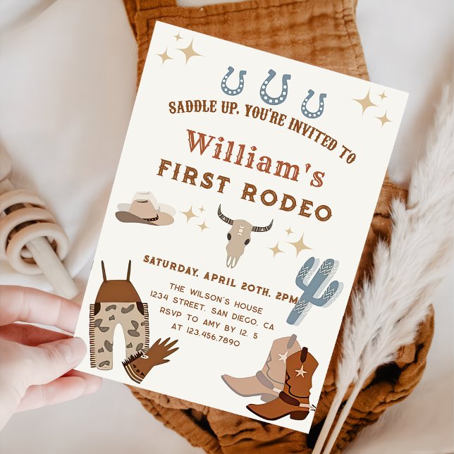 Saddle Up Cowboy Wild West Rodeo Birthday Invitation (Creator Uploaded)