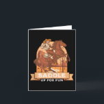 Saddle Up For Fun Cowboy Western Riding Humour Tan Card<br><div class="desc">Saddle Up For Fun Cowboy Western Riding Humour Tank Top</div>