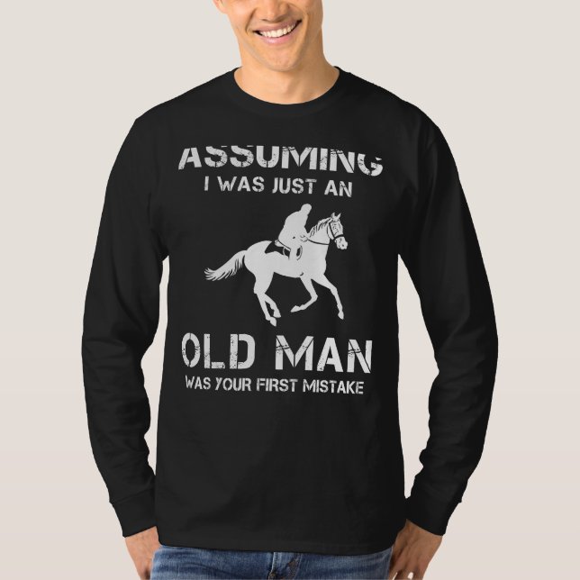 Saddle Up for Laughs: Horse-Riding Tee that Defies (Front)