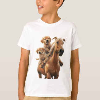 Saddle Up for Smiles with Golden Retriever Cubs T-Shirt