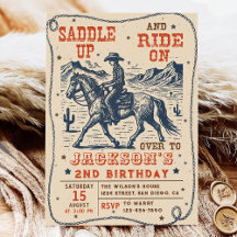 Saddle Up Rodeo Western Cowboy Birthday Party