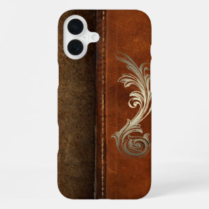 Saddle Up Tan Faux Leather iPhone 16 Plus Case