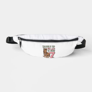 Saddle Up This Girl Is Now 7 Horse Birthday Shirt Bum Bags