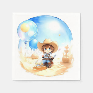 Saddle Up: Western Cowboy Baby Shower Napkin