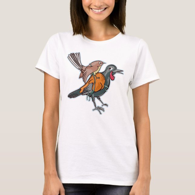 Saddleback and fantail T-Shirt (Front)