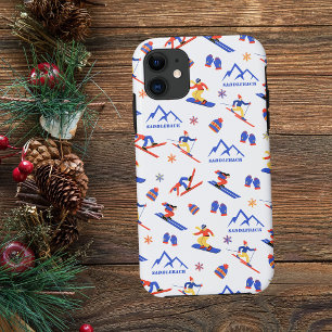 Saddleback Mountain Maine Ski Snowboard Pattern Case-Mate iPhone Case