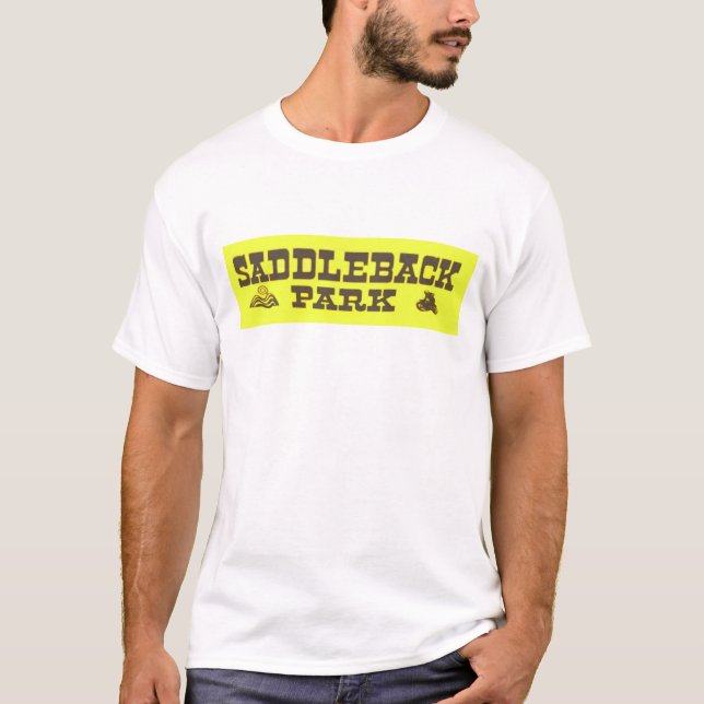 Saddleback Park Vintage Motorcycle T-Shirt (Front)