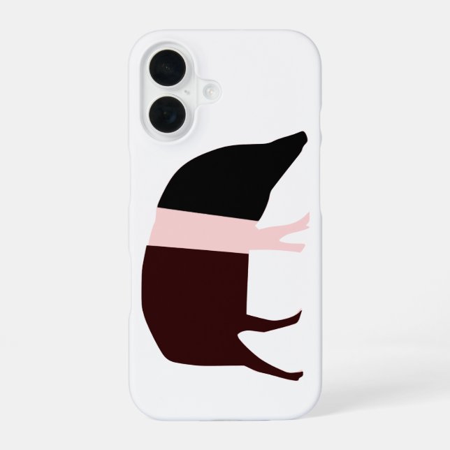 Saddleback Pig iPhone 16 Case (Back)