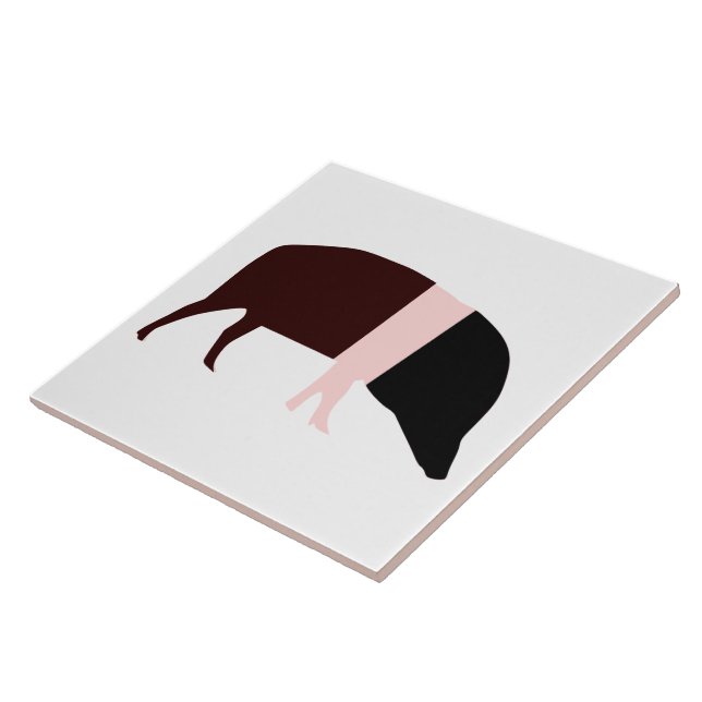 Saddleback Pig Tile (Side)