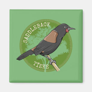 Saddleback Tieke NZ bird Magnet